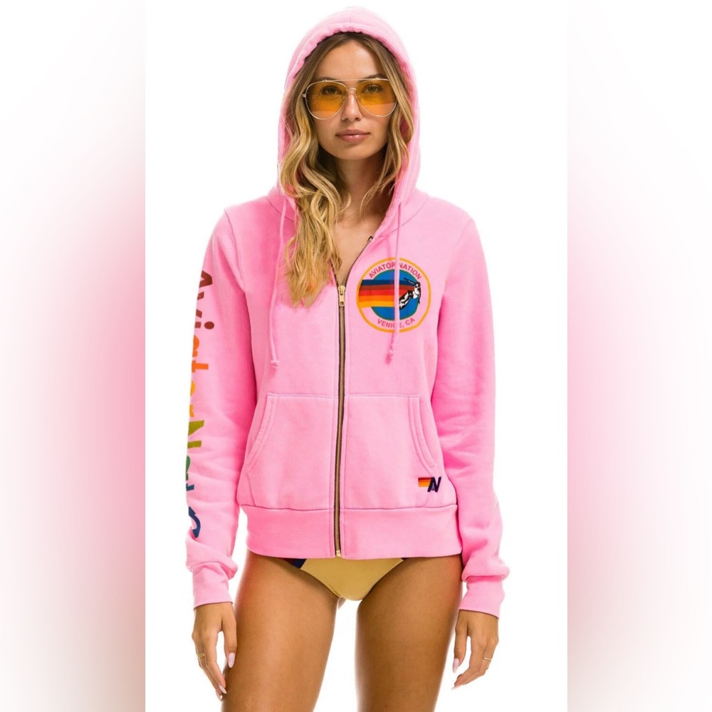 HOT PINK AVIATOR NATION ZIP UP ⭐️🩷